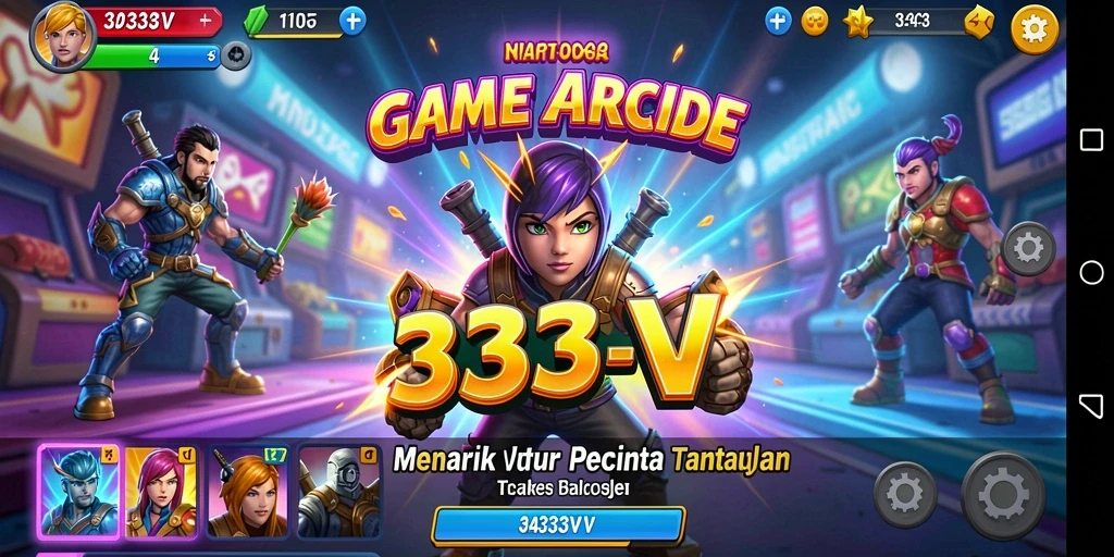 Screenshot gameplay 333V menampilkan aksi seru dalam game Arcade.