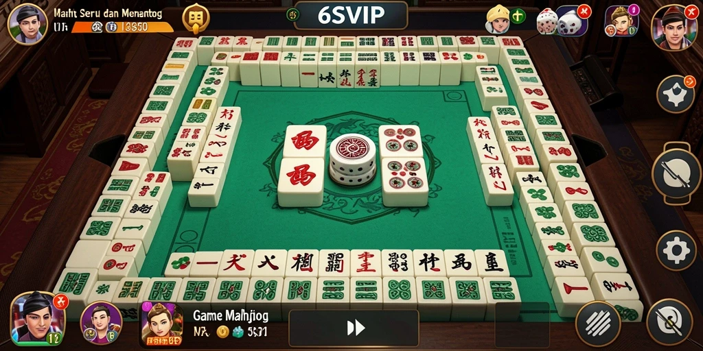 Screenshot gameplay 6SVIP menampilkan aksi seru permainan Mahjong.