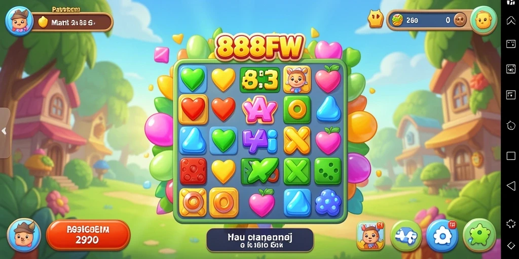 Tampilan menarik dari gameplay 888FW yang penuh warna.