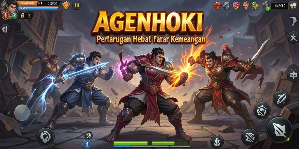 Tampilan gameplay AGENHOKI yang seru dan mendebarkan.