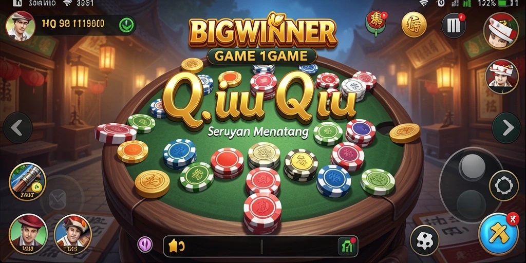 Tampilan menarik gameplay QiuQiu di BIGWINNER.