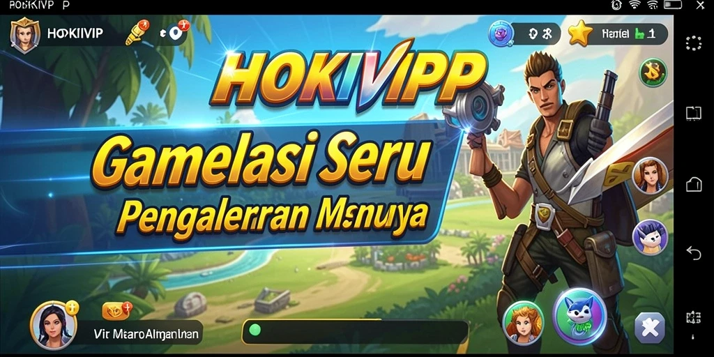 Screenshot utama HOKIVIP menampilkan gameplay simulasi yang menarik dan interaktif.