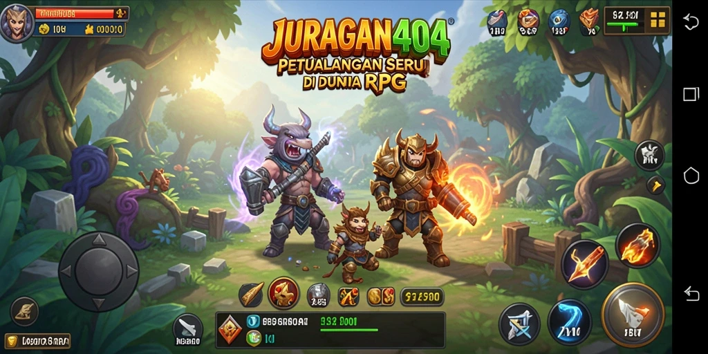 Tampilan gameplay RPG JURAGAN404 yang memukau dan mengasyikkan.