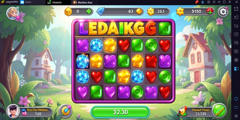 Tampilan gameplay <strong>LEDAKGG</strong> yang memikat dalam petualangan Match-3.