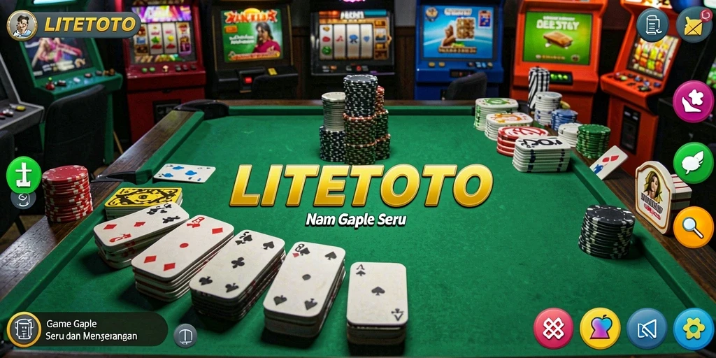 Screenshot gameplay LITETOTO menunjukkan serunya bermain Gaple online.