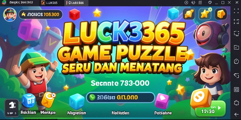 Tampilkan gameplay seru LUCK365 dengan berbagai level Puzzle menarik.