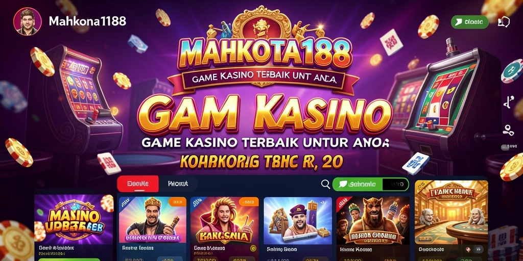 Tampilan menarik dari permainan kasino di MAHKOTA188.