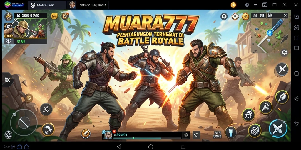 Tampilan seru gameplay MUARA777 dalam dunia Battle Royale.