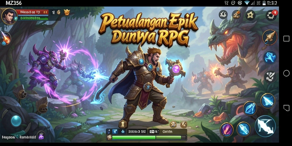 Tampilan gameplay MZ356 yang menegangkan dan penuh aksi di dunia RPG.