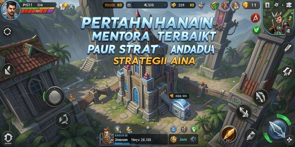 Tampilan gameplay PG11 saat berjuang melawan gelombang musuh dalam Tower Defense.
