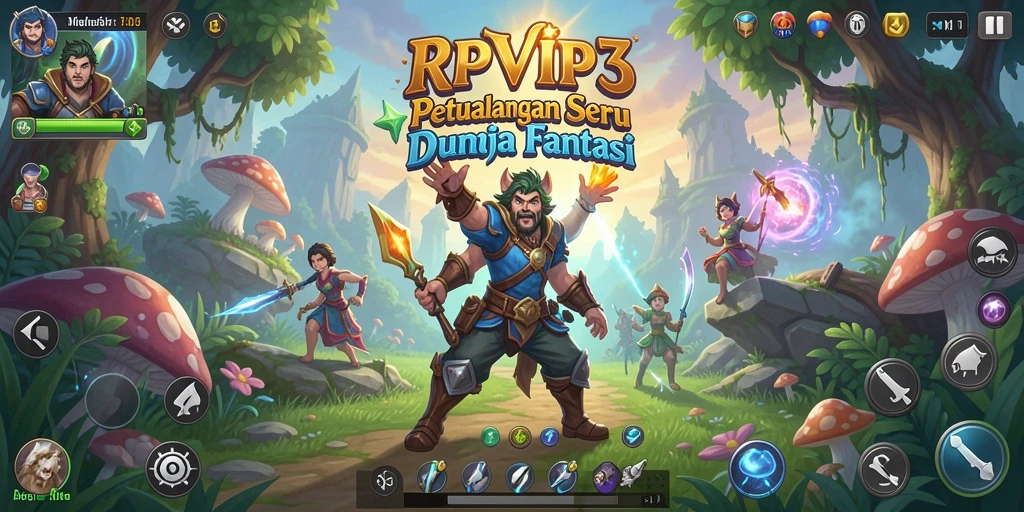 Tampilan gameplay RPVIP3 yang menakjubkan dan penuh aksi.