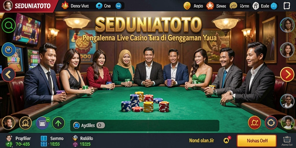 Tampilan gameplay Live Casino yang mendebarkan dan interaktif.