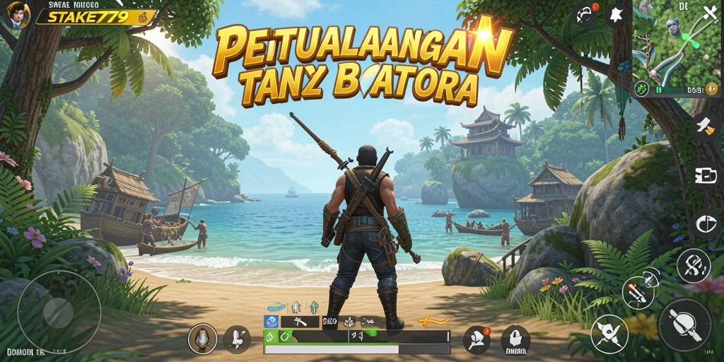 Menampilkan aksi eksplorasi mendalam dalam STAKE779 Open World.